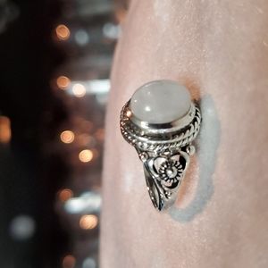Jtv Moonstong Ring 7 sterling silver gemstone moon